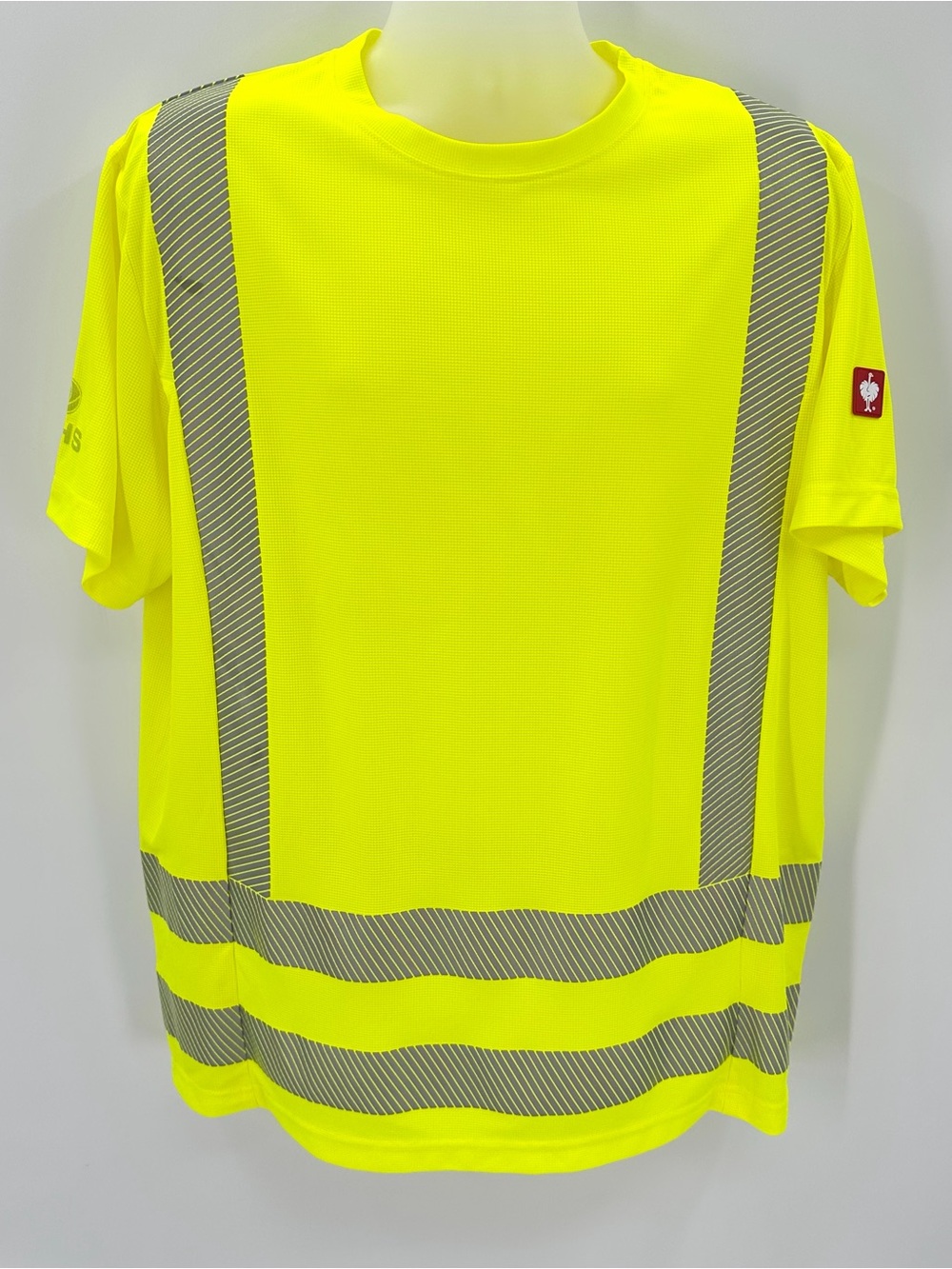 Englebert Strauss High Vis Functional Tshirt Mens XL Yellow Workwear LOGO/SPOTS